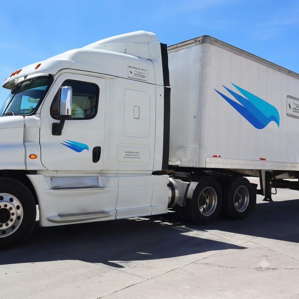 Eagle Logistics branded truck cab and trailer